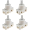 thumbnail image 1 of 4x Push button switch Standing Push Backstat with cable and screw cap 220V 60Hz 10A for Office lamp Cooling air Diameter White Mounting, 1 of 5