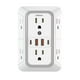 thumbnail image 1 of JcBlaon Protector contra sobretensiones extensor de salida – Divisor de 6 salidas con 4 puertos USB (2 USB C), cargador de pared expansor de enchufe múltiple, adaptador de pared de enchufe múltiple de, 1 of 5