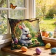thumbnail image 5 of Throw Pillow Covers 18x18, Easter Decorations Pillow Cases with Bunny Patterns, Spring Decor for Bedroom Couch Cushion Cover, Green, 5 of 7