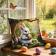 thumbnail image 4 of Hogar y cocina, Ropa de cama, Almohadas, Funda de cojín de Pascua, Conejos, Huevo de Pascua, Floral, Sofá, Funda de cojín decorativa, Funda de almohada decorativa navideña, Funda de almohada de polié, 4 of 6