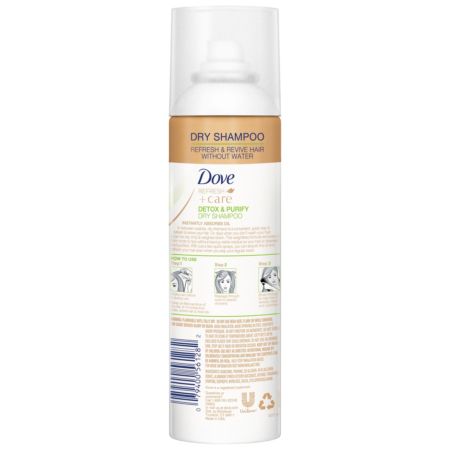 Dove Refresh+Care Detox and Purify Dry Shampoo, 5 oz - image 5 of 9