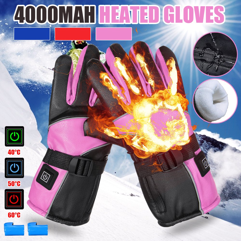 Electric Heated Gloves Battery Powered Rechargeable Heated Gloves