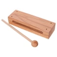 thumbnail image 2 of Wood Block With Mallet Orff Instrument Music Sticks Percussion Instruments Wood Block Wood Percussion Block Rhythm Block, 2 of 5