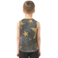 thumbnail image 3 of Golden Graffiti Stars Vest Undershirt Tank Top Sleeveless Quick Dry 6Y, 3 of 7