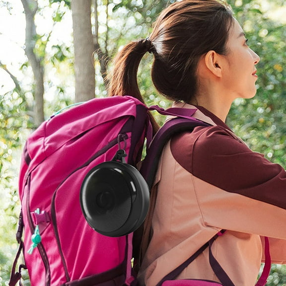 Newly Portable Bluetooth Speaker, IP67 Waterproof Small Shower Speaker Wireless Bluetooth with Loud Sound, Mic- for Carabiner, Beach, Camping, Hiking, Pool, Great Gift