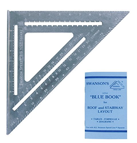 Swanson T0108 Big 12 Speed Square Layout Tool with Blue Book Plain gradations