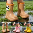 thumbnail image 2 of Kcolen Kids Cute Panda Rain Boots 3D Charm Waterproof Non- Outdoor Rain Shoes for Toddler Boys Girls, All Season Ages 2-11 Yellow, 2 of 7