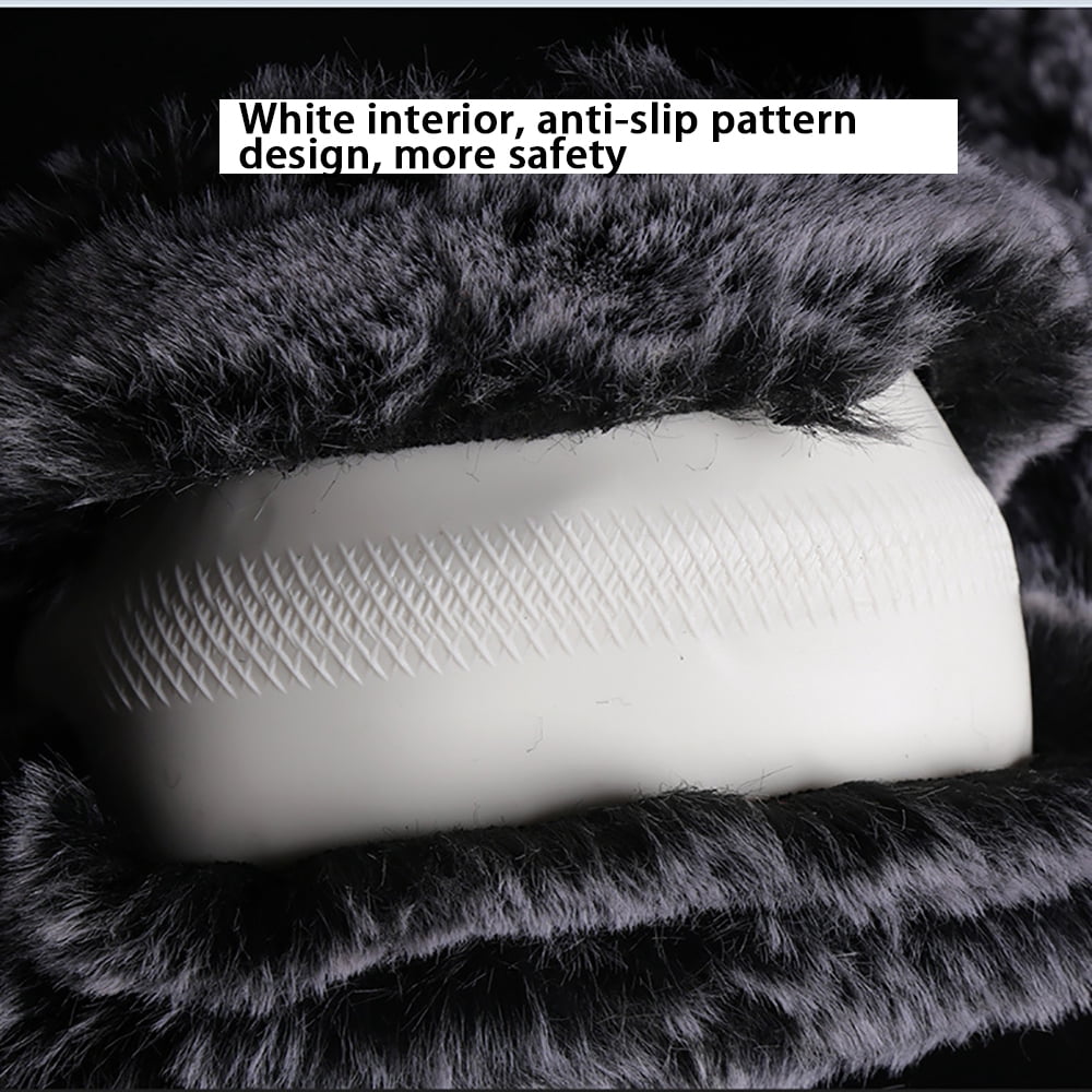 LNGOOR Car Steering Wheel Cover Universal for 15 inch Soft Fuzzy Warm Steering Wheel Cover