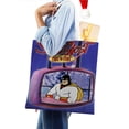 thumbnail image 4 of Space Ghost Coast to Coast Bolso de tela con estampado de lienzo para mujer, bolsa de compras reutilizable y estética, con cremallera interior, regalo para mujer, 35 × 40 cm., 4 of 6