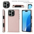 thumbnail image 6 of CoverTrend Wallet Case for iPhone 16 Pro, Crossbody Shoulder Strap RFID Blocking Card Holder Magnetic Flip Folio Purse, Shockproof Leather Strap Case for iPhone 16 Pro, Pink, 6 of 6