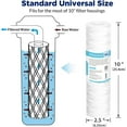 thumbnail image 4 of Membrane Solutions 20 Micron 10"x2.5" String Wound Whole House Water Filter Replacement Cartridge Universal Sediment Filters for Well Water - 25 Pack, 4 of 9