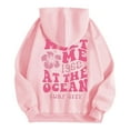 thumbnail image 3 of Pink Palm Puff Hoodie with Drawstring on Sale Clearance, 3 of 6