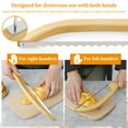 thumbnail image 5 of Bread Cutter Serrated Bagel Cutter Wooden Bread Bow Cutter with Stainless Steel Blade Practical Sourdough Bread Slicer with Wooden Handle 15.7×2.8 Inch Bread Slicer Sourdough Cutter for Home Baking, 5 of 9