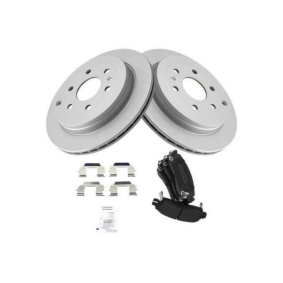 Rear Brake Pad and Rotor Kit - Compatible with 2009 - 2017 Chevy Traverse 2010 2011 2012 2013 2014 2015 2016