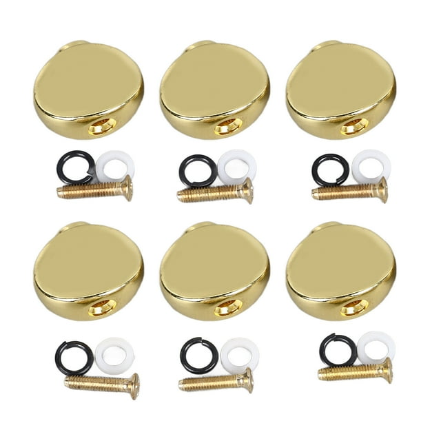6Pcs Guitar Tuning Peg Buttons,Metal Machine Head Buttons Replacement For Acoustic Electric Guitar