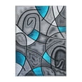 thumbnail image 2 of Masada Rugs Modern Contemporary Area Rug, Turquoise Grey Black (8 Feet X 10 Feet), 2 of 6