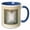 Blue/White, variant on 3drose, Mazel Tov for Bat Mitzvah on Ancient Paper N Torah Scrolls, 11oz Mug