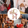 thumbnail image 4 of GOVSONE 26Letter Keychain Initial Letter Keyring Alphabet Resin Flower Key Chain with Butterfly Tassel Pendant Handbag Purse Charm Pink Petal Keyring, 4 of 7
