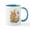 White/Blue Inside, variant on CafePress - Cute Easter Bunny With Flowers And Eggs Mugs - 11 oz Ceramic Mug - Novelty Coffee Tea Cup