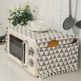 thumbnail image 1 of Microwave Oven Cover Dust Oil Proof Cloth with Storage Pockets Cotton Linen Kitc, 1 of 5