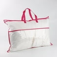 thumbnail image 1 of Bolsa de mano no tejida, bolsa de embalaje con cremallera para textiles para el hogar, bolsa de almacenamiento a prueba de polvo de almohada de PVC transparente para coser, 1 of 6