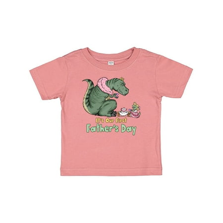 

Inktastic It s Our First Father s Day Tea Rex Party Gift Baby Boy or Baby Girl T-Shirt