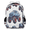 Black, variant on Jiaoprinted Cute Cats Floral Multi-Functional Backpack, 16" Waterproof Travel Casual Daypack with Reflective Strip, Wildflowers Cat Work Laptop Backpack for Men Women
