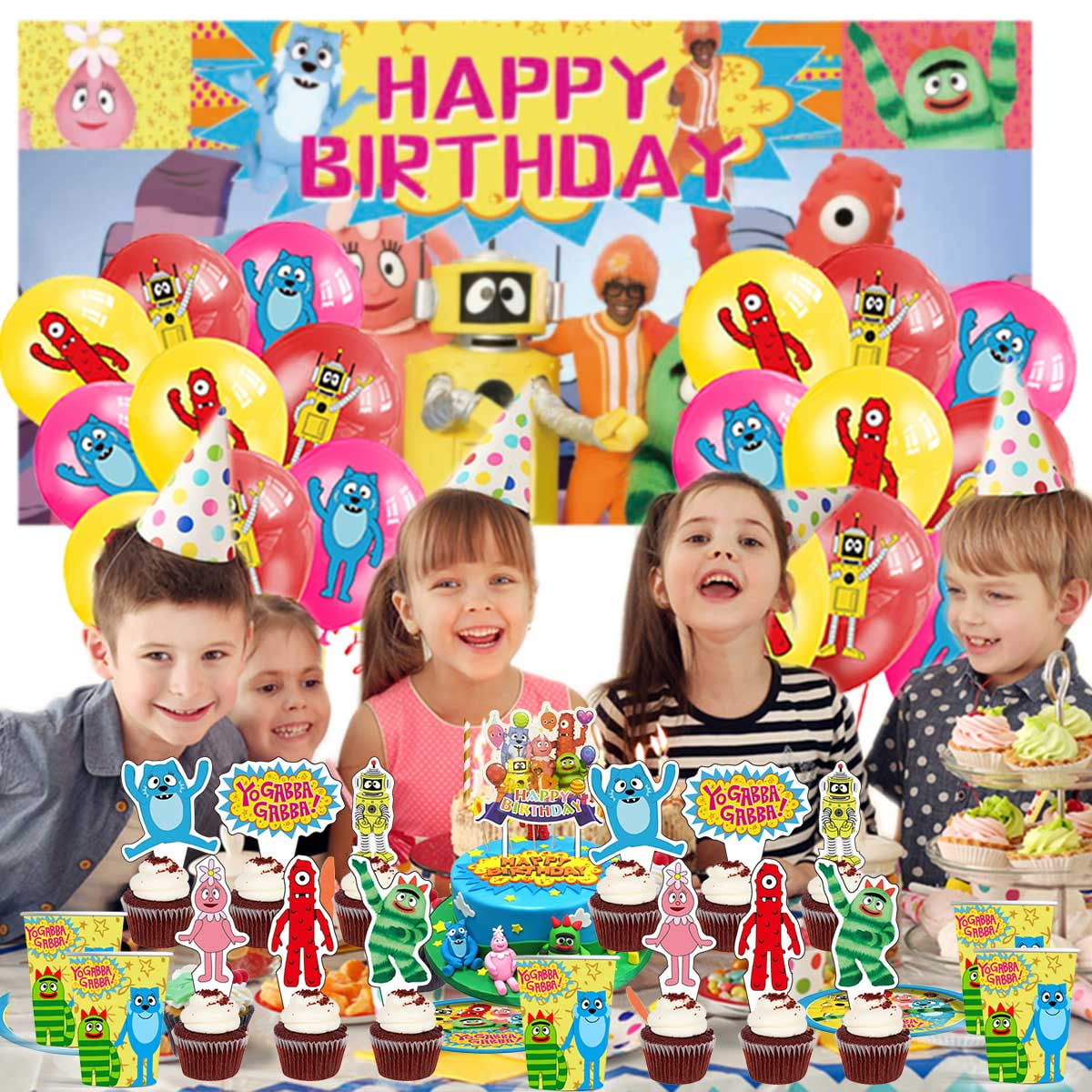 Birthday Cups Party Supplies Plates Decorations Cake Topper Decor
