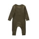 thumbnail image 2 of Gibobby Mamelucos para bebe niño polar Niño pequeño invierno manga larga niños niñas acanalado Color sólido mono prendas de vestir para bebés ropa recién naci(L, 6-9 Meses), 2 of 3