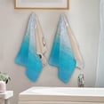 thumbnail image 3 of Summer Beach Sunday Kitchen Hand Towels 2 PCS, Seaside Blue Starfish Fingertip Bath Towels Ultra Soft and Highly Absorbent, Decorative Face Towels Dish Washcloths, 28.3"x14.4", 3 of 4