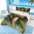 thumbnail image 2 of Manfei Oil Painting Otter Flower Bouquet Queen Comforter Set for Kids Boys and Girls, Animal Print Bedding Comforter Set, Polka Dots Reversible 3 Pieces, 1 Comforter and 2 Pillowcases, 2 of 6