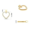 thumbnail image 2 of 1.0CT Moissanite Open Heart Pendant Necklace in 18kt Gold Over Sterling Silver, 2 of 2