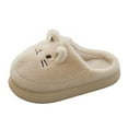 thumbnail image 6 of Dakaela Cute Platform Slippers for Women Cat Fuzzy Plush House Shoes Fleece Lined Bedroom Slip on Slides, 6 of 8