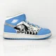 thumbnail image 1 of Ni - ke Ni - ke Boys Air Jordan 1 Mid DR6492-100 Blue Basketball Shoes Sneakers Size 7Y, 1 of 5