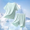 thumbnail image 4 of LONKITO Mens Pajamas Short Set, Round Neck Short Sleeve T Shirts and Shorts Loungewear Sleepwear Summer Casual Pjs 2 Piece, 4 of 7