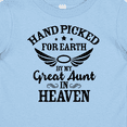 thumbnail image 4 of Inktastic Handpicked for Earth by My Great Aunt in Heaven Boys or Girls Baby T-Shirt, 4 of 5