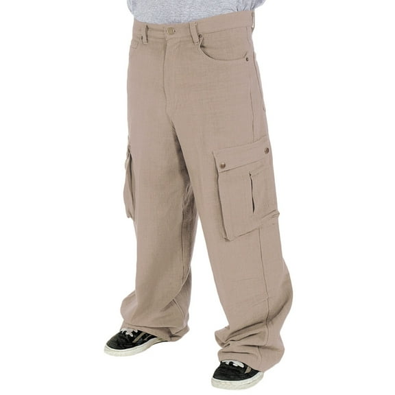 Hand Woven Mens Commando Pants- Tan Large