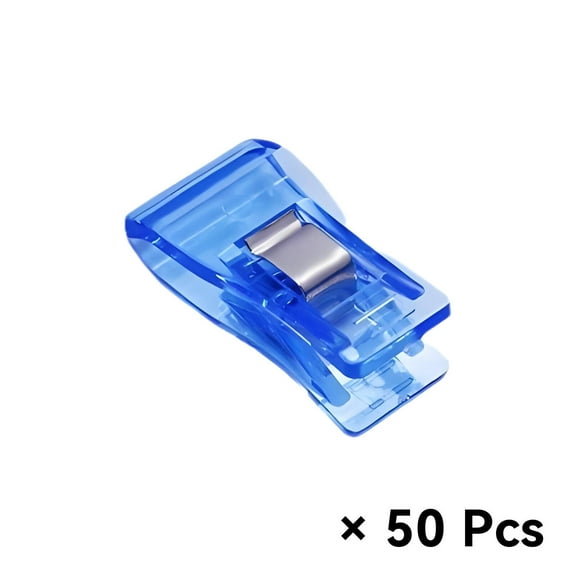 CCOCC 50 Pcs Sewing Clips,Multi-Purpose Use Tapestry Hangers,Strong Grip Lightweight Plastic Wall Hanging,Blue