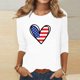 thumbnail image 2 of Blusas para Mujeres Casual 3/4 Manga Cuello Redondo Impreso Suelto, Mujer 3/4 Manga Tops Y Blusas para Diario, 2 of 4