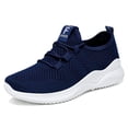 thumbnail image 5 of AUDeals Womens Slip On Shoes Ultra Lightweight Breathable Walking Shoes Non Slip Athletic Running Fashion Workout Gym Sneakers (Dark Blue, 7), 5 of 8