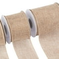 thumbnail image 2 of Joycrosso Burlap Wired Edge Ribbon 4 inch x 10 Yards, Natural, Ideal for Crafting, Gift Wrapping, Wreath, Christmas Tree, and Rustic Wedding Decorations, 2 of 4