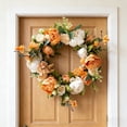 thumbnail image 3 of 15.7" Artificial Wreath, Spring Summer Wreath For Front Door Outside Farmhouse Decor Wreath Window Hanging Wall Party Wedding Decoration, 3 of 5