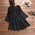 thumbnail image 3 of QGJZVUNL Flowy V Neck T Shirts for Women Fall Clothes Casual Long Sleeve Blouses Business Work Tops Size 2XL, 3 of 8