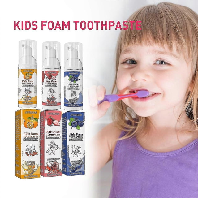 Children's Foam Toothpaste - Anti-cavity, Brightening, Fruit Flavour - Jaysuing