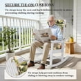 thumbnail image 4 of FUNDAZE Outdoor Chair Cushion, 47"L x 19.9"W 1 Piece Cushion W/ Ties for Indoor Outdoor Rocking Chairs, Leaf, 4 of 7