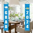 thumbnail image 6 of Party Photo Booth Props Graduation Decorations 2024 Grad Banner Blue Porch Door Sign Welcome Banner For Indoor Outdoor Wall Indoor Outdoor Graduation Decorations Class Of 2024, Graduation Party Balloo, 6 of 8