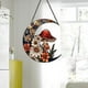 thumbnail image 4 of Decoración de ventana con setas Adorno acrílico colgante | Arte mural de la seta de la mosca creciente | Tema celeste de la naturaleza | 15x15cm | 1 pieza de regalo decorativo, 4 of 7
