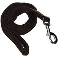 thumbnail image 2 of Dogline Comfort Microfiber Flat Leash for Dogs (W 1" L 4ft), Brown, 2 of 3