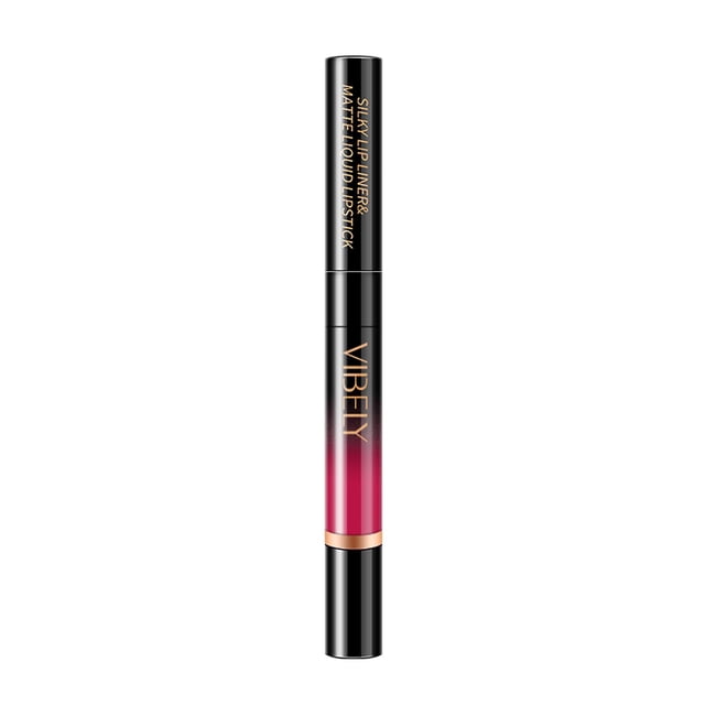 Lápiz de labios, esmalte de labios, acabado mate, doble cabezal HUOGUO