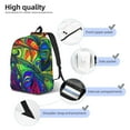 thumbnail image 4 of Honeii Pride Rainbow Print Canvas College Laptop Backpack, Durable Rucksack Travel Notebook Bag School Backpack Book Bag for Men Women-Small, 4 of 7